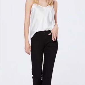 PAIGE Mayslie Black Denim Jogger Jeans